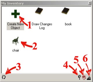 The BrightMOO Inventory Window